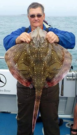 [Chris Undulate]/>
                <br/>The plaice fishing was FANSTASTIC/BRILLIANT with nice plump fish up to 4.5lb  with everybody getting a few and returning some that on other days
                would not have been so lucky.
                <br/>The turbot and brill were not playing and only one turbot obliged
                <br/>The bream were also very scarce even though we tried drifting and anchoring several usually reliable marks.
                <br/>All in all though it was a great day with the 